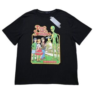 NWT Steven Rhodes Don't Talk To Strangers Alien Graphic T-Shirt Size‎ L Romwe